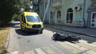 Мотоциклист пострадал в ДТП на улице Пушкинской